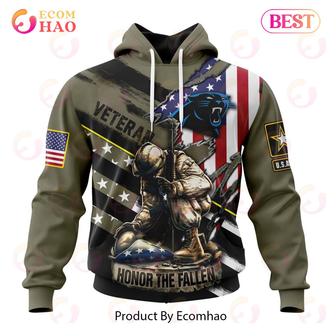 NFL Baltimore Ravens Honor Veterans And Their Families 3D Hoodie