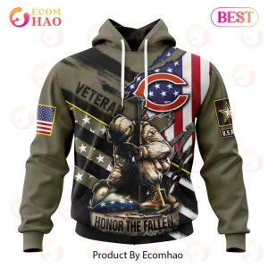 NFL Chicago Bears Honor Veterans And Their Families 3D Hoodie