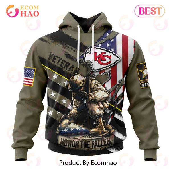 NFL Kansas City Chiefs Honor Veterans And Their Families 3D Hoodie