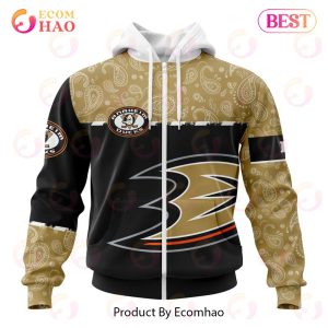 NHL Anaheim Ducks Specialized Jersey Hockey With Paisley 3D Hoodie