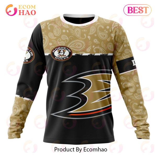 NHL Anaheim Ducks Specialized Jersey Hockey With Paisley 3D Hoodie