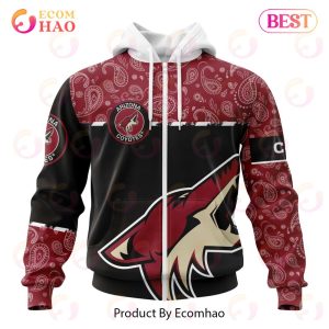 NHL Arizona Coyotes Specialized Jersey Hockey With Paisley 3D Hoodie
