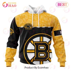 NHL Boston Bruins Specialized Jersey Hockey With Paisley 3D Hoodie