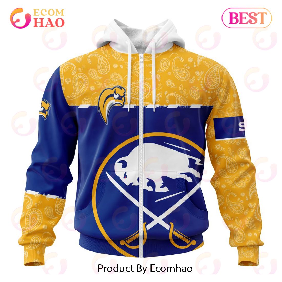 NHL Buffalo Sabres Specialized Jersey Hockey With Paisley 3D Hoodie