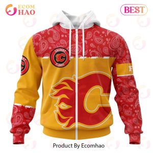 NHL Calgary Flames Specialized Jersey Hockey With Paisley 3D Hoodie