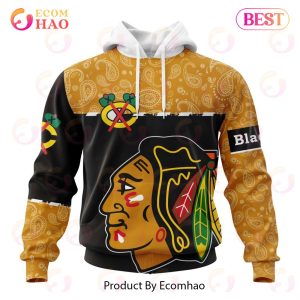 NHL Chicago BlackHawks Specialized Jersey Hockey With Paisley 3D Hoodie