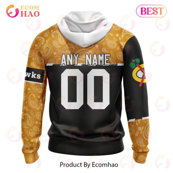 NHL Chicago BlackHawks Specialized Jersey Hockey With Paisley 3D Hoodie
