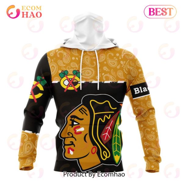 NHL Chicago BlackHawks Specialized Jersey Hockey With Paisley 3D Hoodie