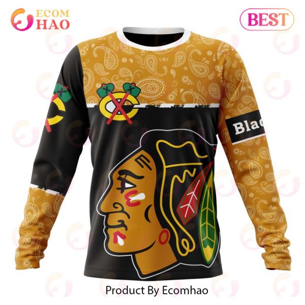 NHL Chicago BlackHawks Specialized Jersey Hockey With Paisley 3D Hoodie