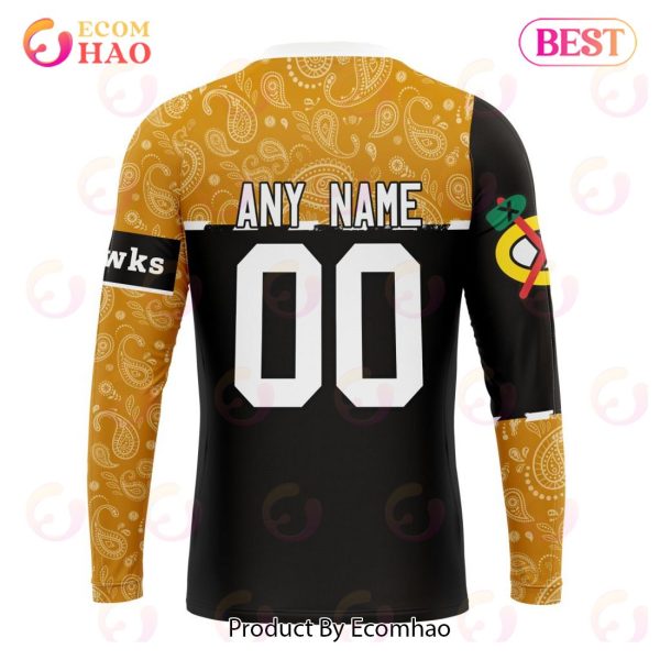 NHL Chicago BlackHawks Specialized Jersey Hockey With Paisley 3D Hoodie