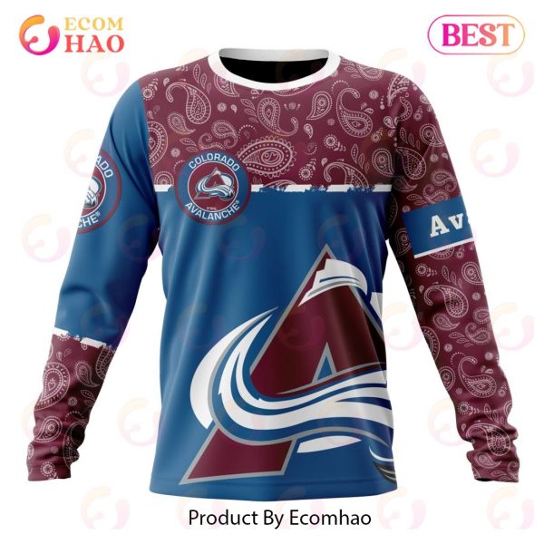 NHL Colorado Avalanche Specialized Jersey Hockey With Paisley 3D Hoodie