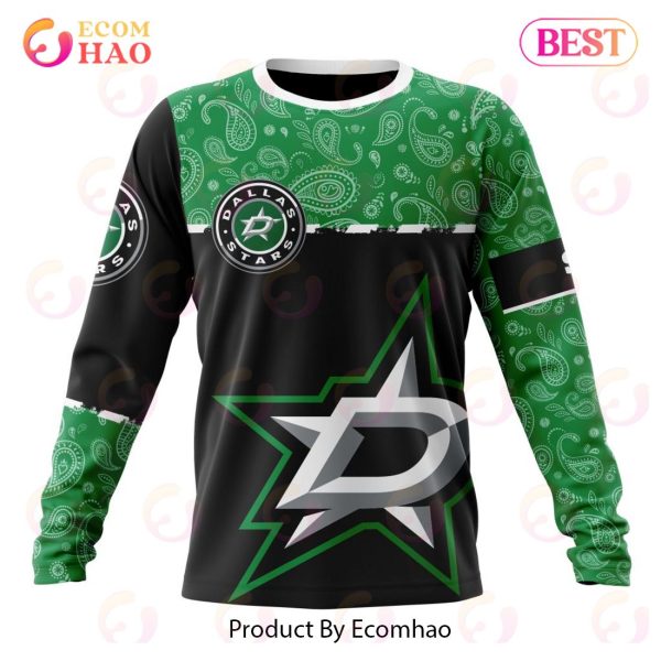 NHL Dallas Stars Specialized Jersey Hockey With Paisley 3D Hoodie