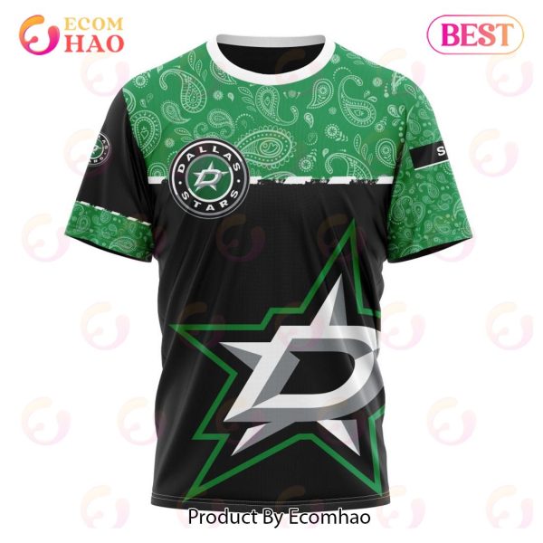 NHL Dallas Stars Specialized Jersey Hockey With Paisley 3D Hoodie