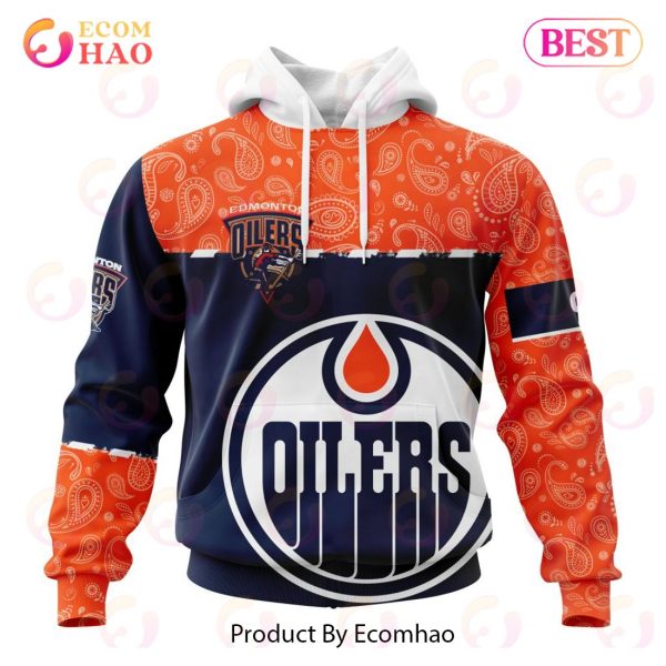 NHL Edmonton Oilers Specialized Jersey Hockey With Paisley 3D Hoodie