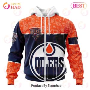 NHL Edmonton Oilers Specialized Jersey Hockey With Paisley 3D Hoodie