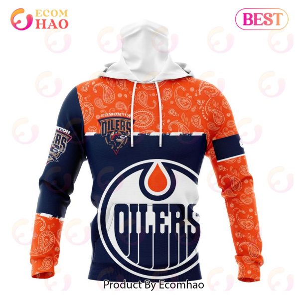 NHL Edmonton Oilers Specialized Jersey Hockey With Paisley 3D Hoodie