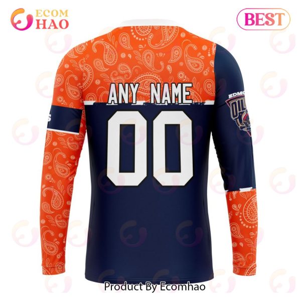 NHL Edmonton Oilers Specialized Jersey Hockey With Paisley 3D Hoodie
