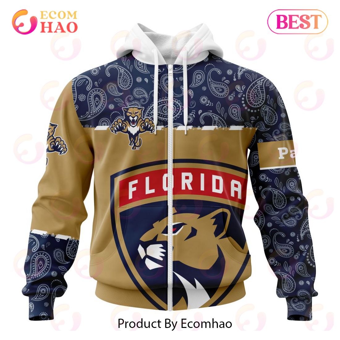 NHL Florida Panthers Specialized Jersey Hockey With Paisley 3D Hoodie