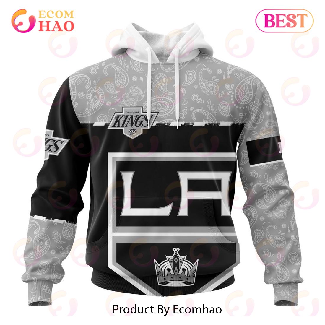 NHL Los Angeles Kings Specialized Jersey Hockey With Paisley 3D Hoodie