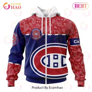NHL Montreal Canadiens Specialized Jersey Hockey With Paisley 3D Hoodie
