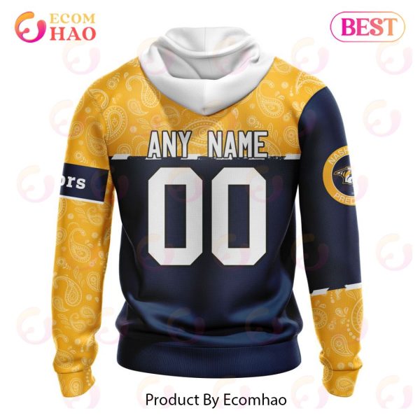NHL Nashville Predators Specialized Jersey Hockey With Paisley 3D Hoodie