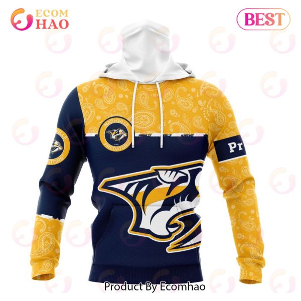 NHL Nashville Predators Specialized Jersey Hockey With Paisley 3D Hoodie