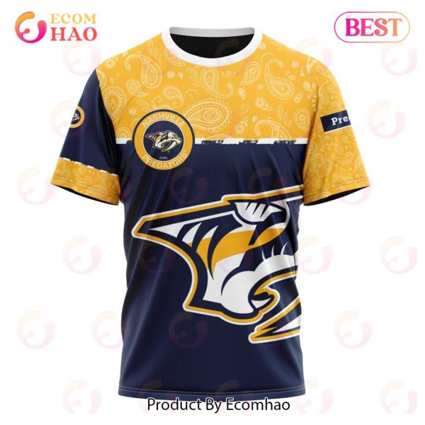 NHL Nashville Predators Specialized Jersey Hockey With Paisley 3D Hoodie