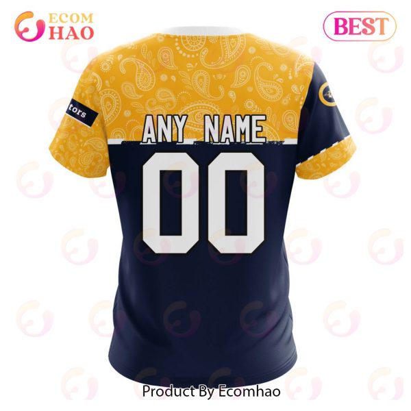 NHL Nashville Predators Specialized Jersey Hockey With Paisley 3D Hoodie