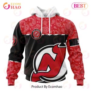 NHL New Jersey Devils Specialized Jersey Hockey With Paisley 3D Hoodie