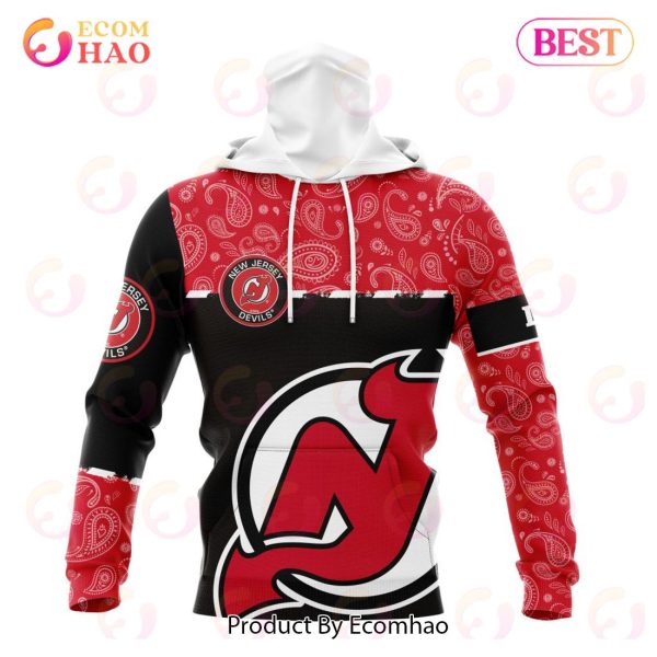 NHL New Jersey Devils Specialized Jersey Hockey With Paisley 3D Hoodie