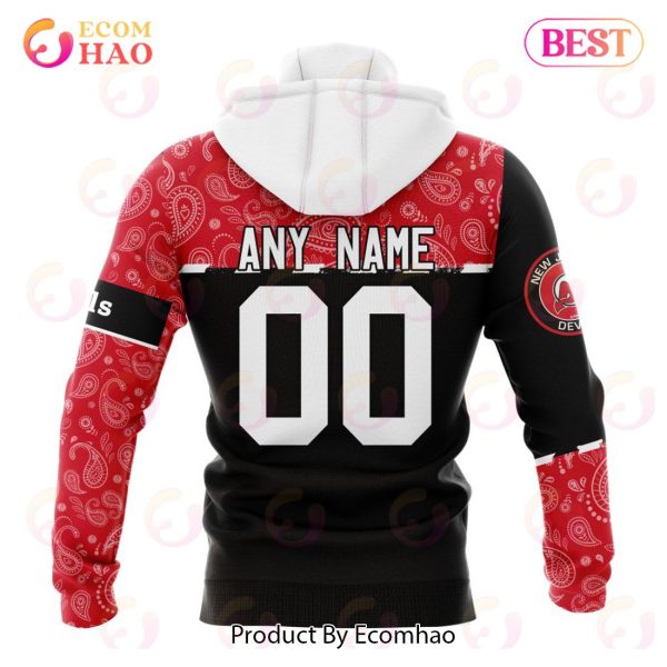 NHL New Jersey Devils Specialized Jersey Hockey With Paisley 3D Hoodie