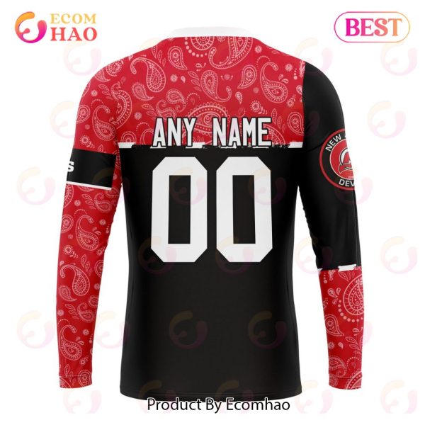 NHL New Jersey Devils Specialized Jersey Hockey With Paisley 3D Hoodie