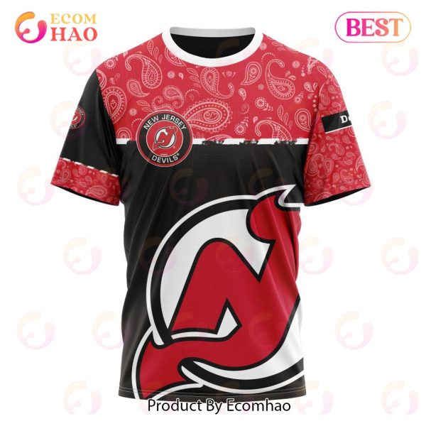 NHL New Jersey Devils Specialized Jersey Hockey With Paisley 3D Hoodie