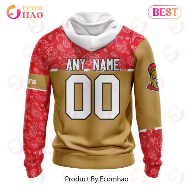 NHL Ottawa Senators Specialized Jersey Hockey With Paisley 3D Hoodie