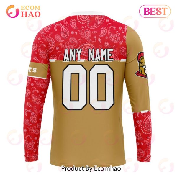 NHL Ottawa Senators Specialized Jersey Hockey With Paisley 3D Hoodie