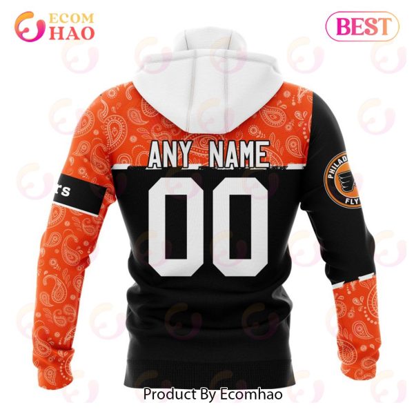 NHL Philadelphia Flyers Specialized Jersey Hockey With Paisley 3D Hoodie