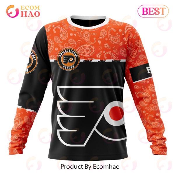 NHL Philadelphia Flyers Specialized Jersey Hockey With Paisley 3D Hoodie