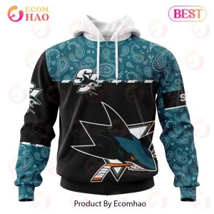 NHL San Jose Sharks Specialized Jersey Hockey With Paisley 3D Hoodie
