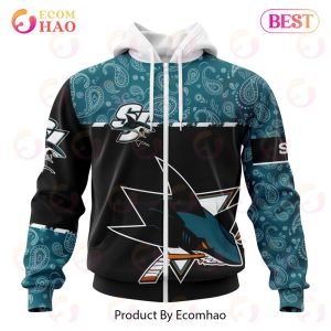 NHL San Jose Sharks Specialized Jersey Hockey With Paisley 3D Hoodie