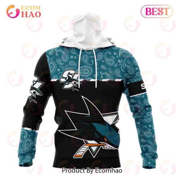 NHL San Jose Sharks Specialized Jersey Hockey With Paisley 3D Hoodie
