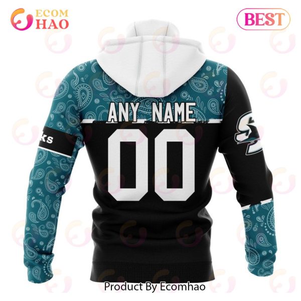 NHL San Jose Sharks Specialized Jersey Hockey With Paisley 3D Hoodie