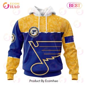 NHL St. Louis Blues Specialized Jersey Hockey With Paisley 3D Hoodie