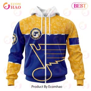 NHL St. Louis Blues Specialized Jersey Hockey With Paisley 3D Hoodie