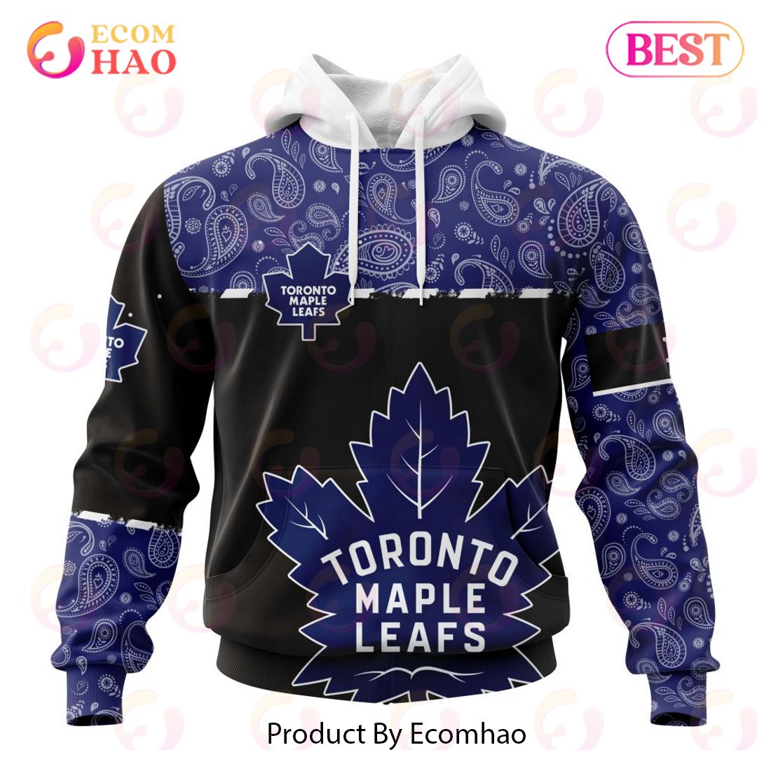 NHL Toronto Maple Leafs Specialized Jersey Hockey With Paisley 3D Hoodie