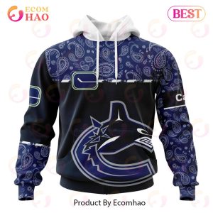 NHL Vancouver Canucks Specialized Jersey Hockey With Paisley 3D Hoodie
