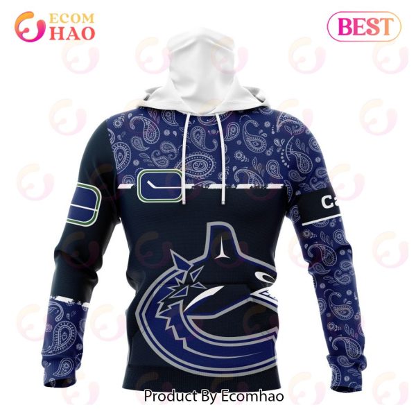 NHL Vancouver Canucks Specialized Jersey Hockey With Paisley 3D Hoodie