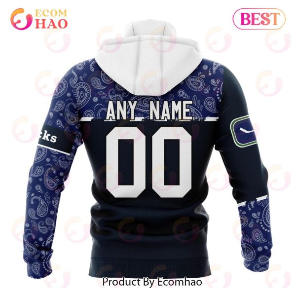 NHL Vancouver Canucks Specialized Jersey Hockey With Paisley 3D Hoodie