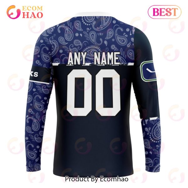 NHL Vancouver Canucks Specialized Jersey Hockey With Paisley 3D Hoodie