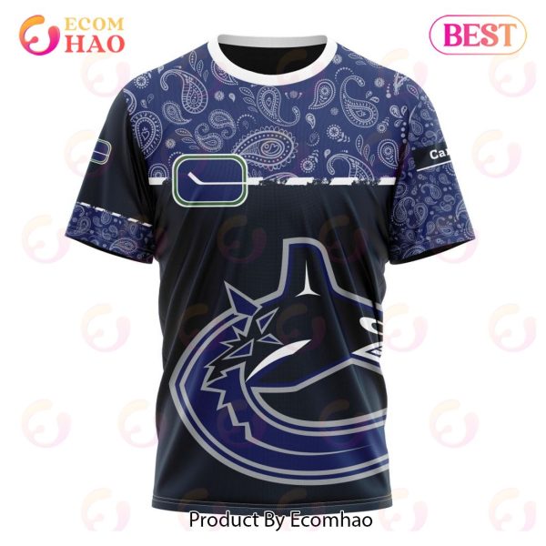 NHL Vancouver Canucks Specialized Jersey Hockey With Paisley 3D Hoodie