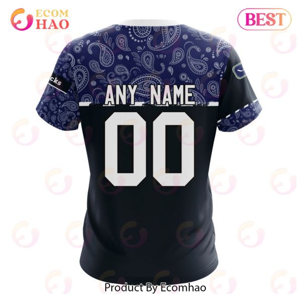 NHL Vancouver Canucks Specialized Jersey Hockey With Paisley 3D Hoodie